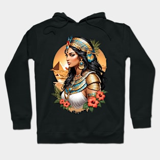 Cleopatra Queen of Egypt retro vintage floral design Hoodie